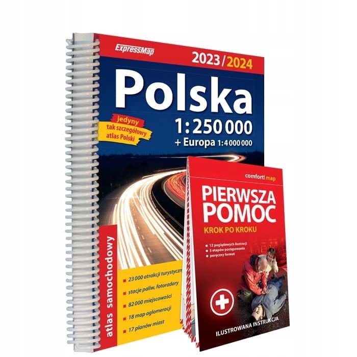 POLSKA ATLAS SAMOCHODOWY 1:250 000 PRACA ZBIOROWA