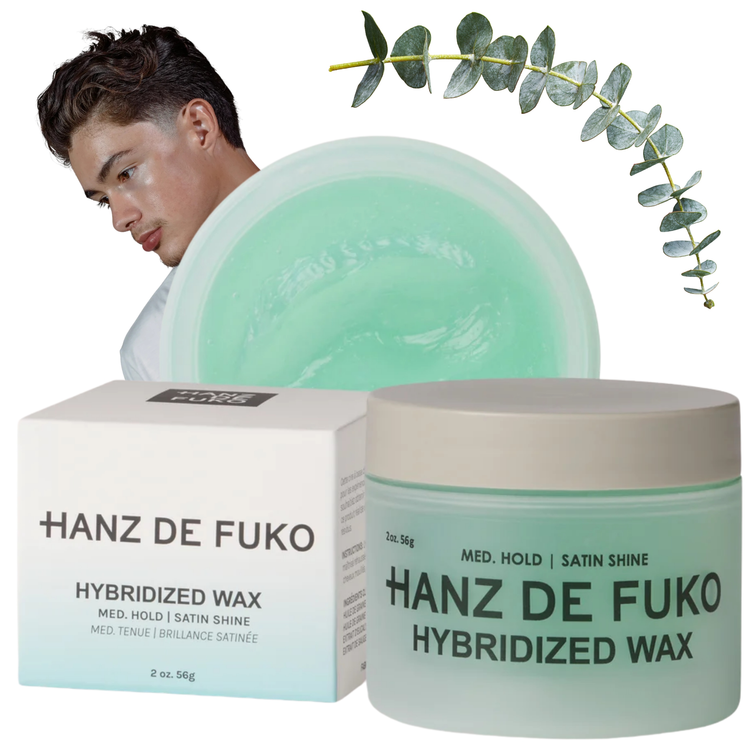 Pomada Do Włosów Wodna Hanz De Fuko Hybridized Wax Średni Chwyt Połysk 60ml