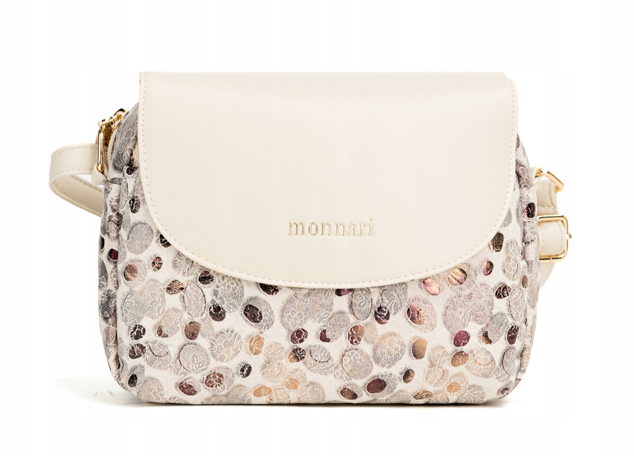 Monnari Śliczna mieniąca się torebka listonoszka na długim pasku