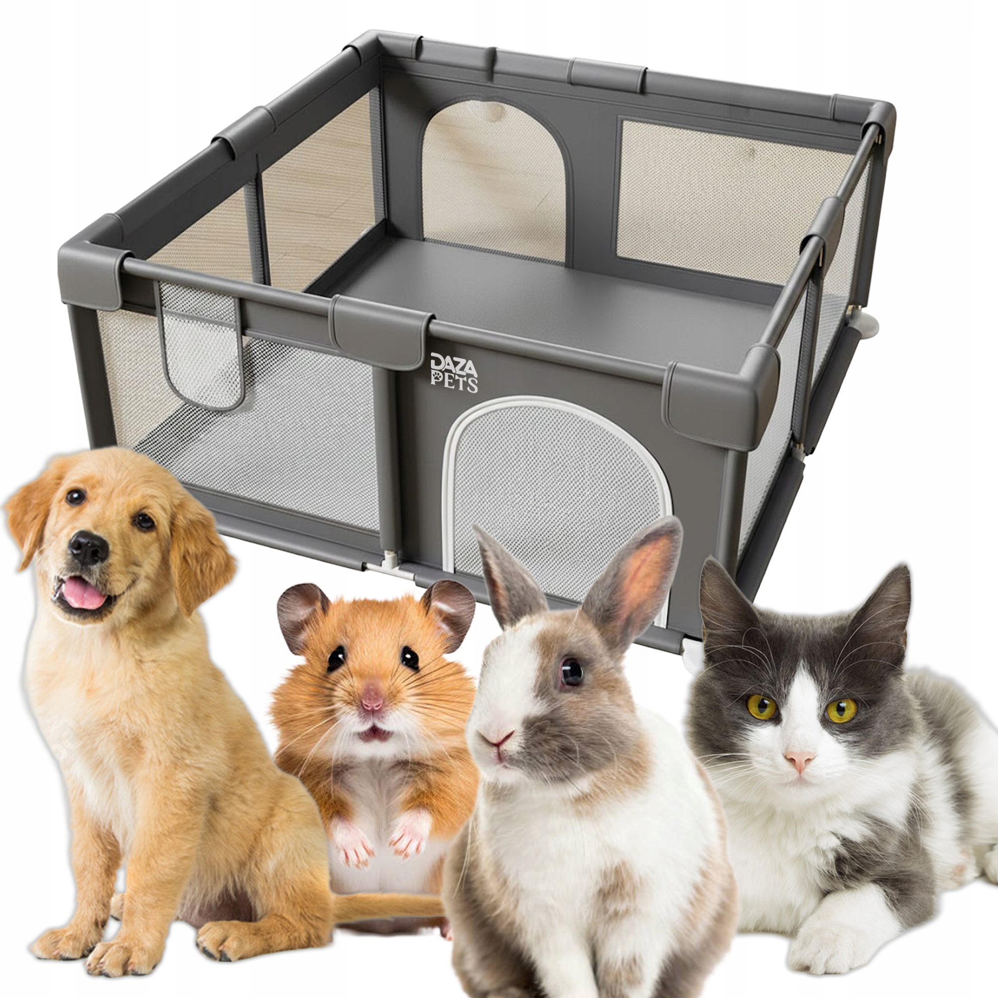 Lehká Kotec Pro Zvířata Psa Kočku Králíka 130 cm Velká Ohrada Výběh Klec