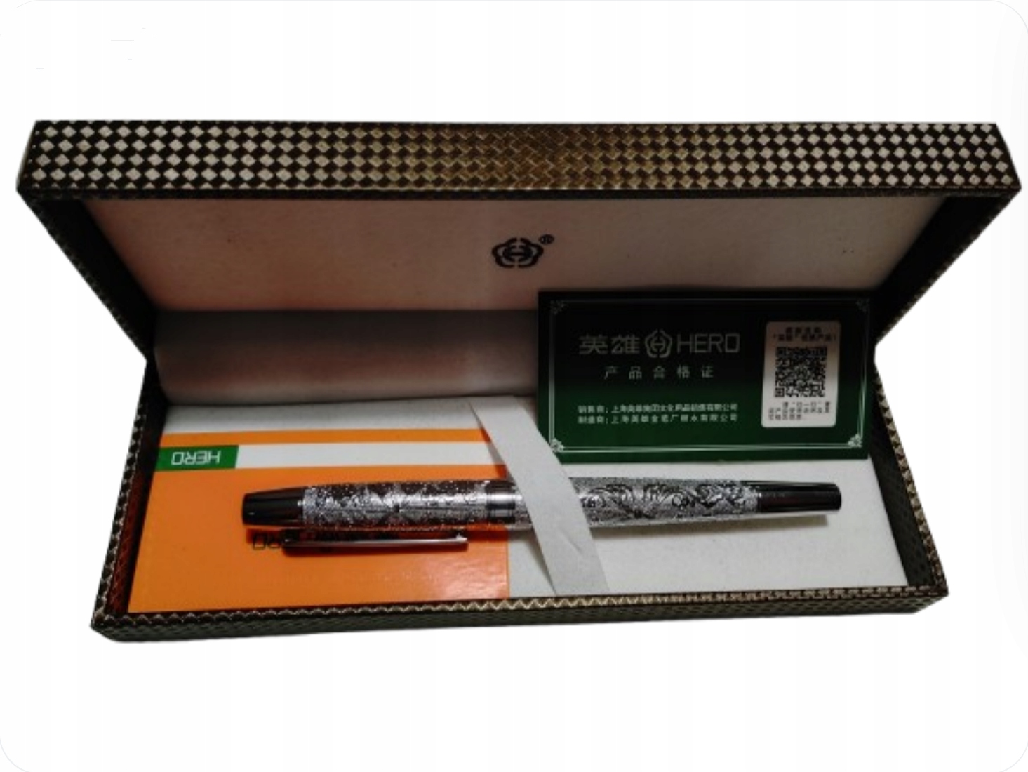 Ekskluzywne pióro Hero 103 w oryginalnym pudełku F- 0,5mm Tłoczek