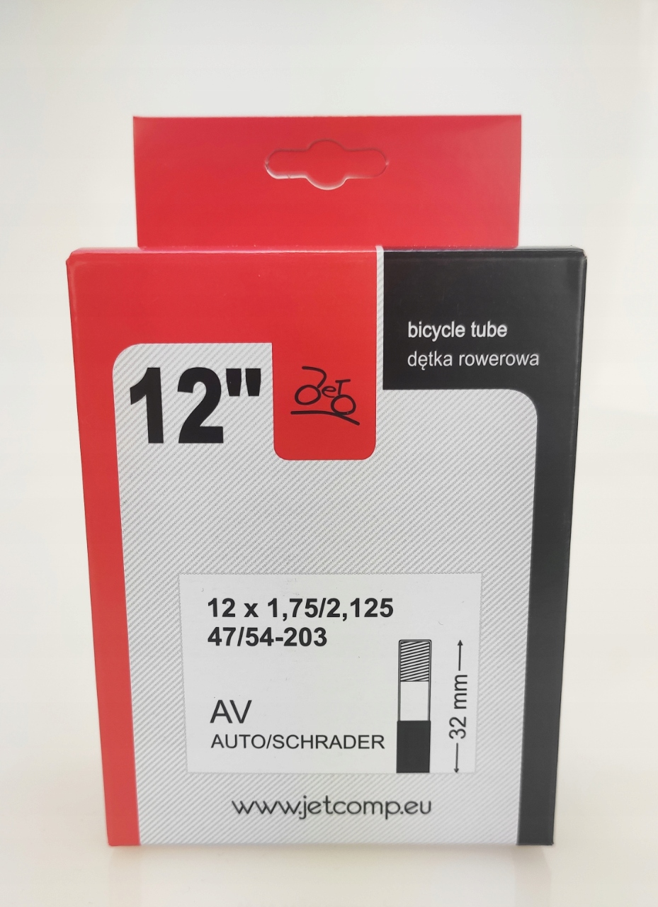 

Dętka Rowerowa Jet 12x1,75-2,125 47/54-203 Av 32mm