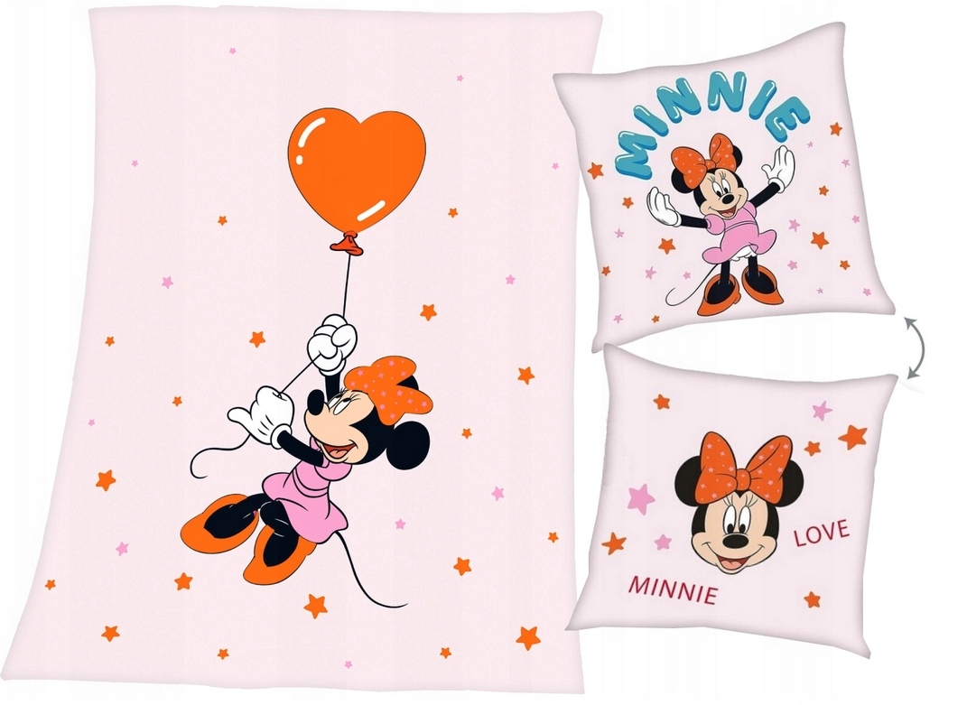 Minnie Myszka Miki Poduszka Koc pled polarowy kocyk Przedszkola dziecięcy