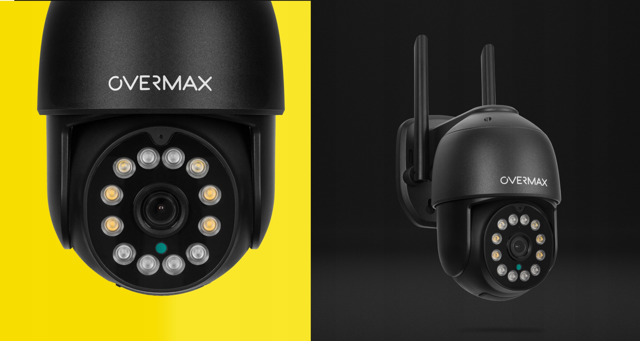 KAMERA ZEWNĘTRZNA OBROTOWA WIFI 4MPx 4x ZOOM CZARNA ULTRA HD PTZ IP66 LAN Technologia IP