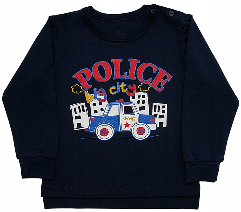 

Bluzka dla Chłopca z Policją Aipi 110 granatowa