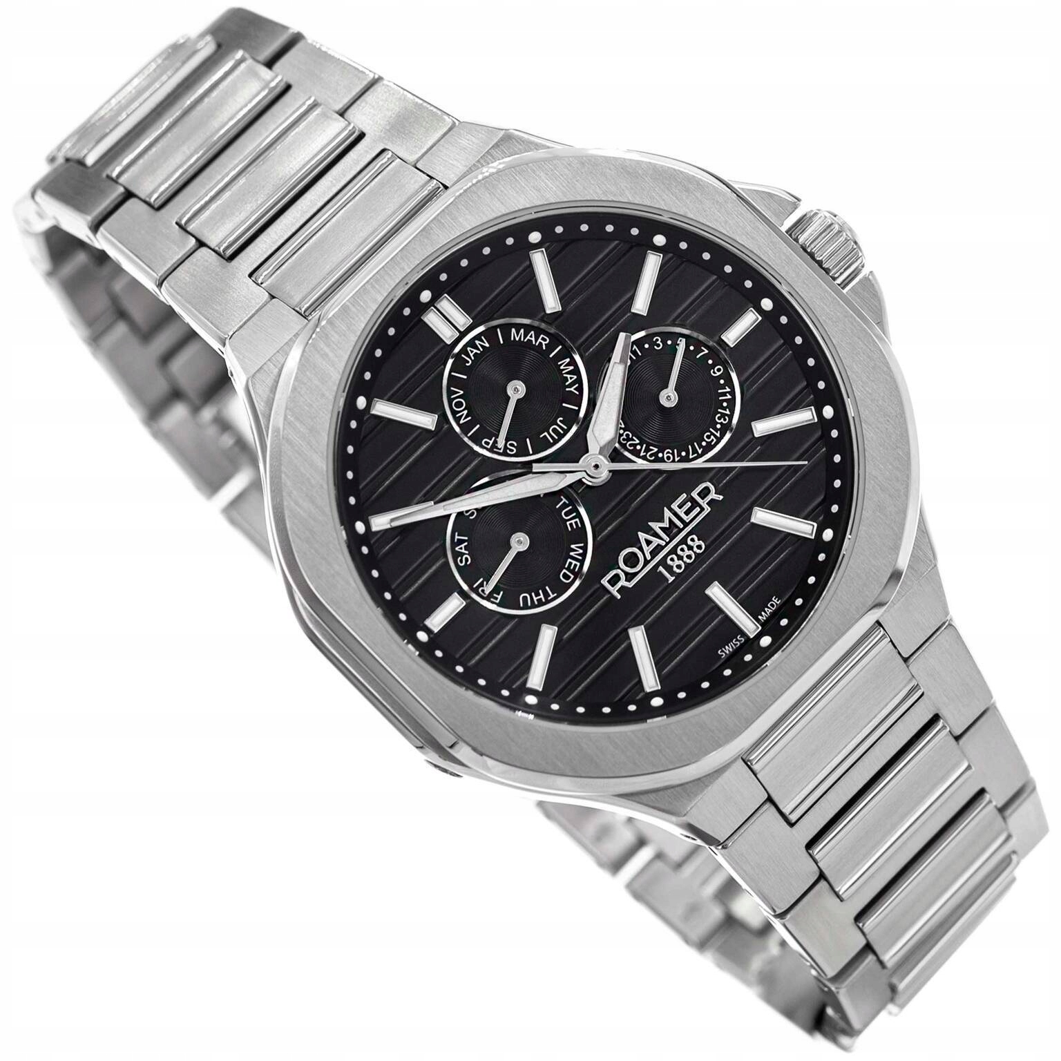 Pánské Hodinky Roamer Spirit Of Time 995989 41 85 20 Stříbrné Na Náramku