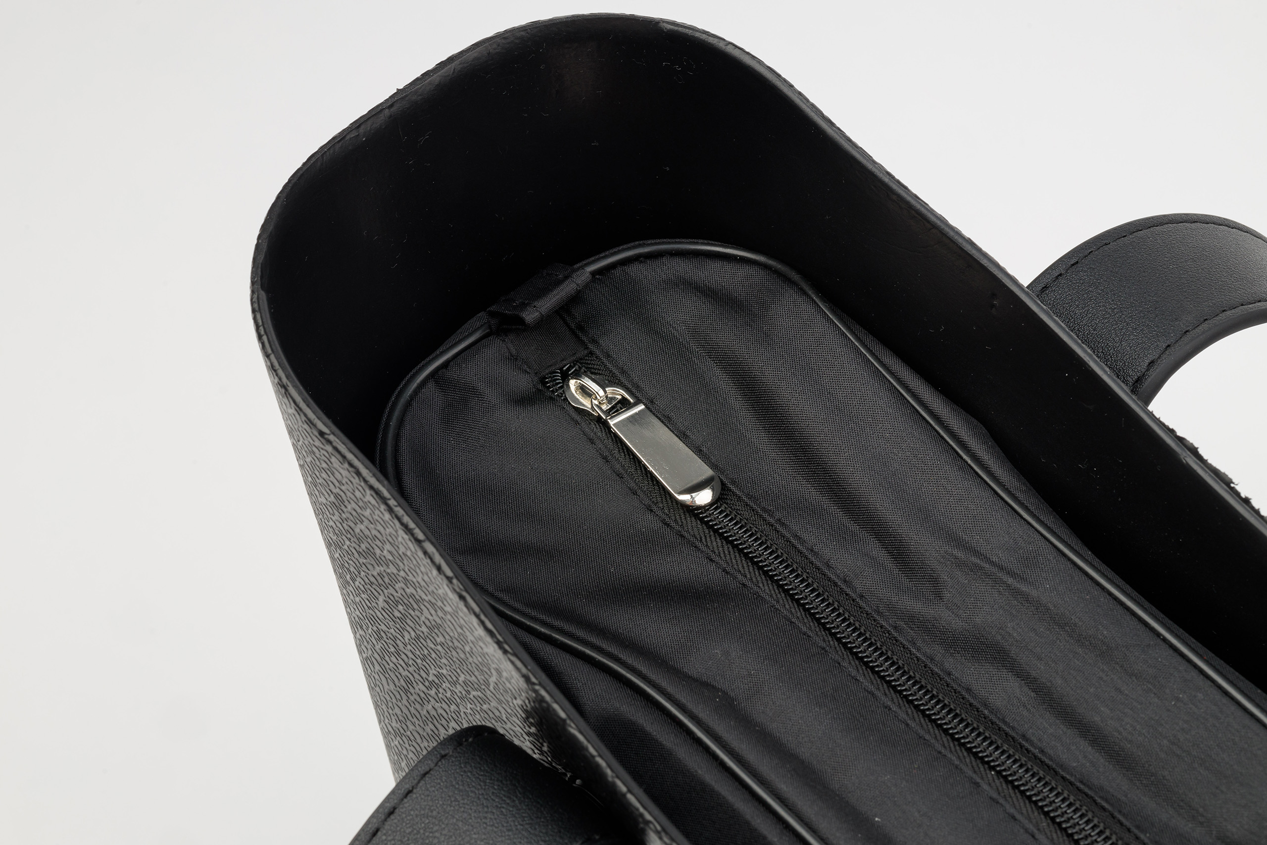 Torebka Torba Gumowa | Jelly Bag |Dwa zestawy rączek | Czarna Kod producenta B-1206-2