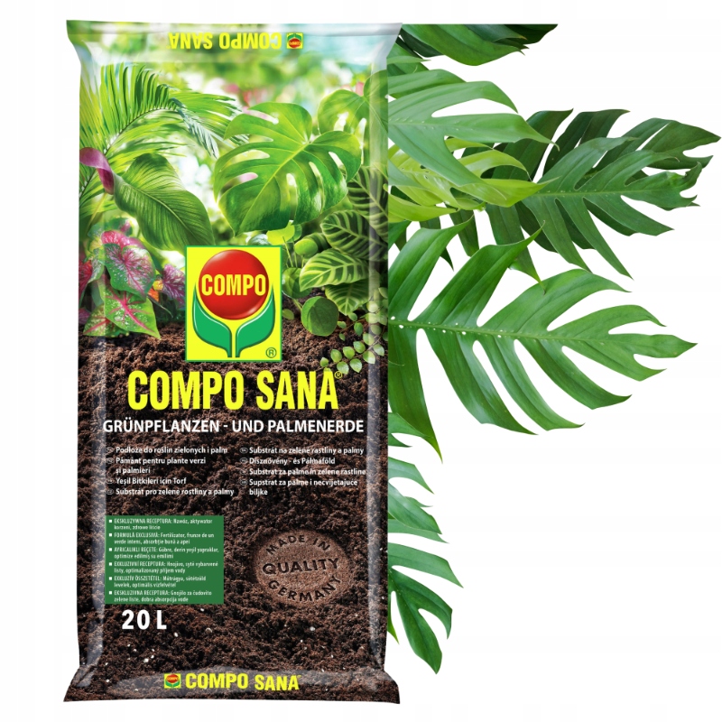 ZIEMIA do roślin ZIELONYCH palm monstera COMPO 20L