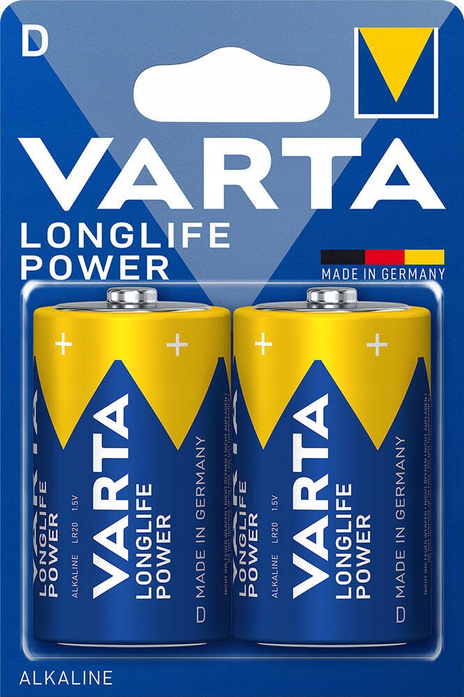 Varta Longlife Power Energy 2x Alkaické baterie High LR20 D Blister