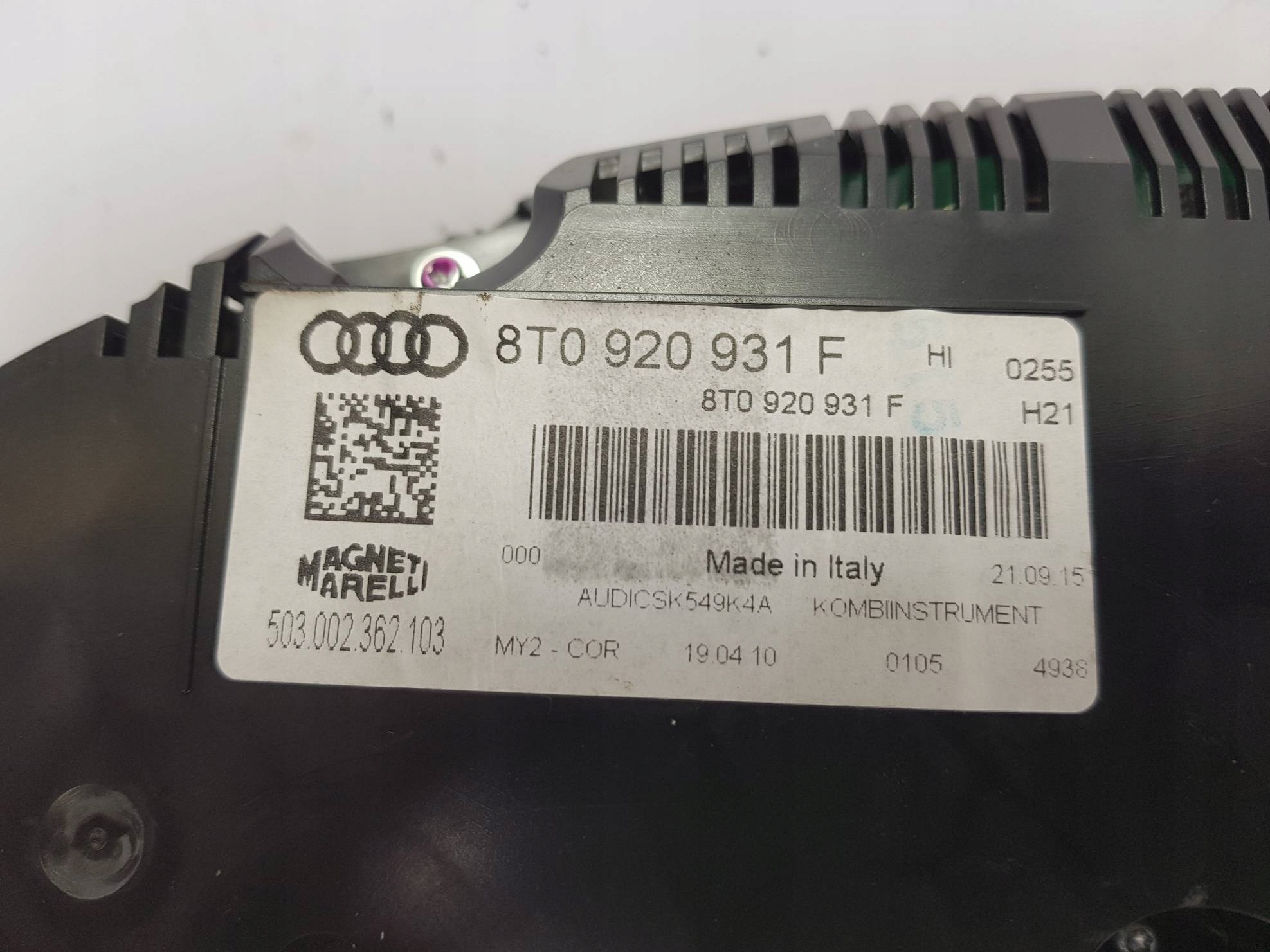 dials clock 8T0920931F AUDI A5 8TA