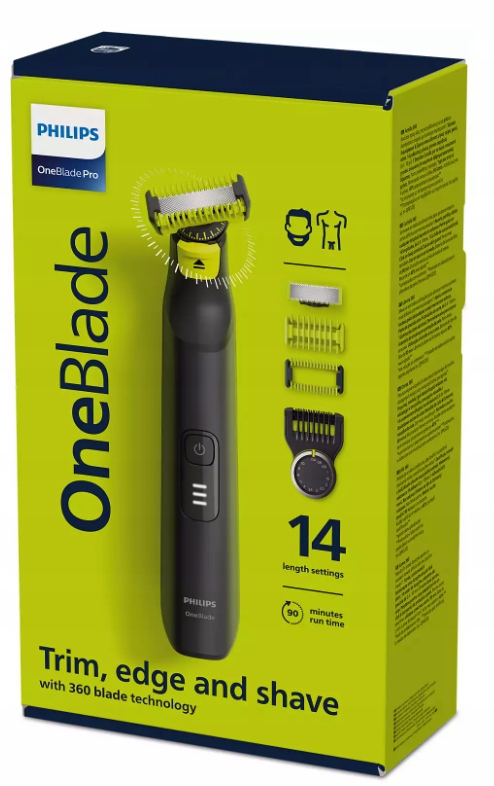 GOLARKA PHILIPS ONEBLADE PRO 360 FACE +BODY QP6541 Typ foliowa
