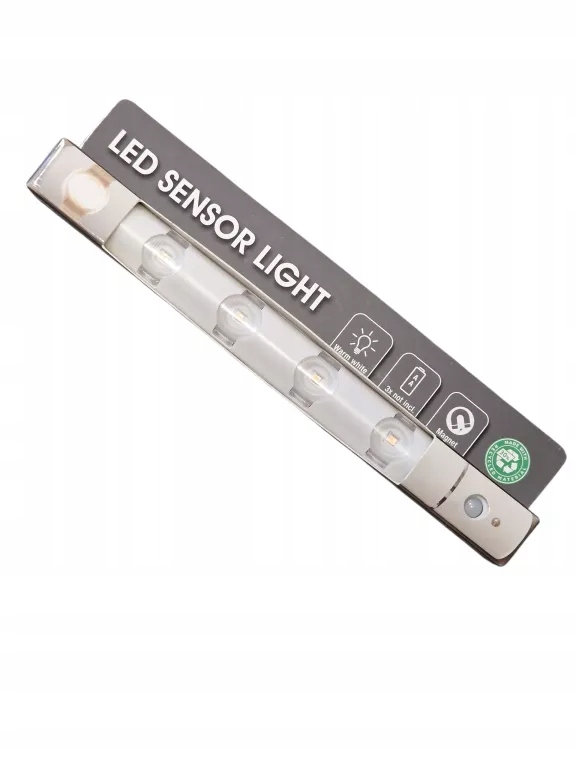 LAMPA LED DO GARDEROBY BIAŁA LEDOWA Z CZUJNIKIEM RUCHU