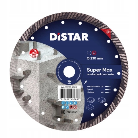 Diamantový kotouč Distar Max pro řezání betonu o průměru 230 mm