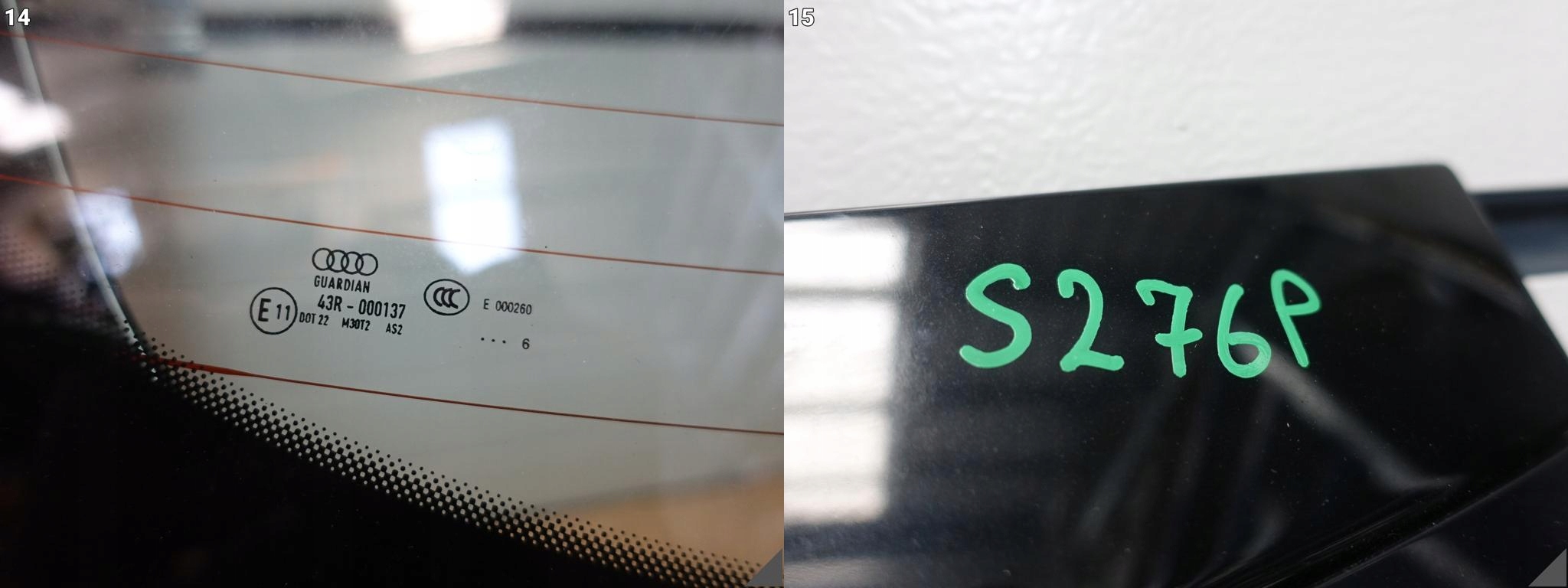AUDI A7 S7 RS7 4G8 C7 10-18 trunk door cover boot window colour 0E0E