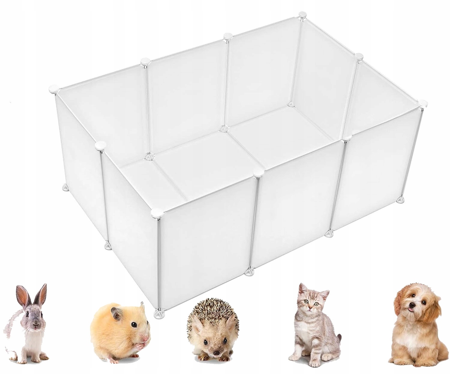 Klatka Kojec Wybieg z Płytami Podłogowymi dla zwierząt królików 45x72x105