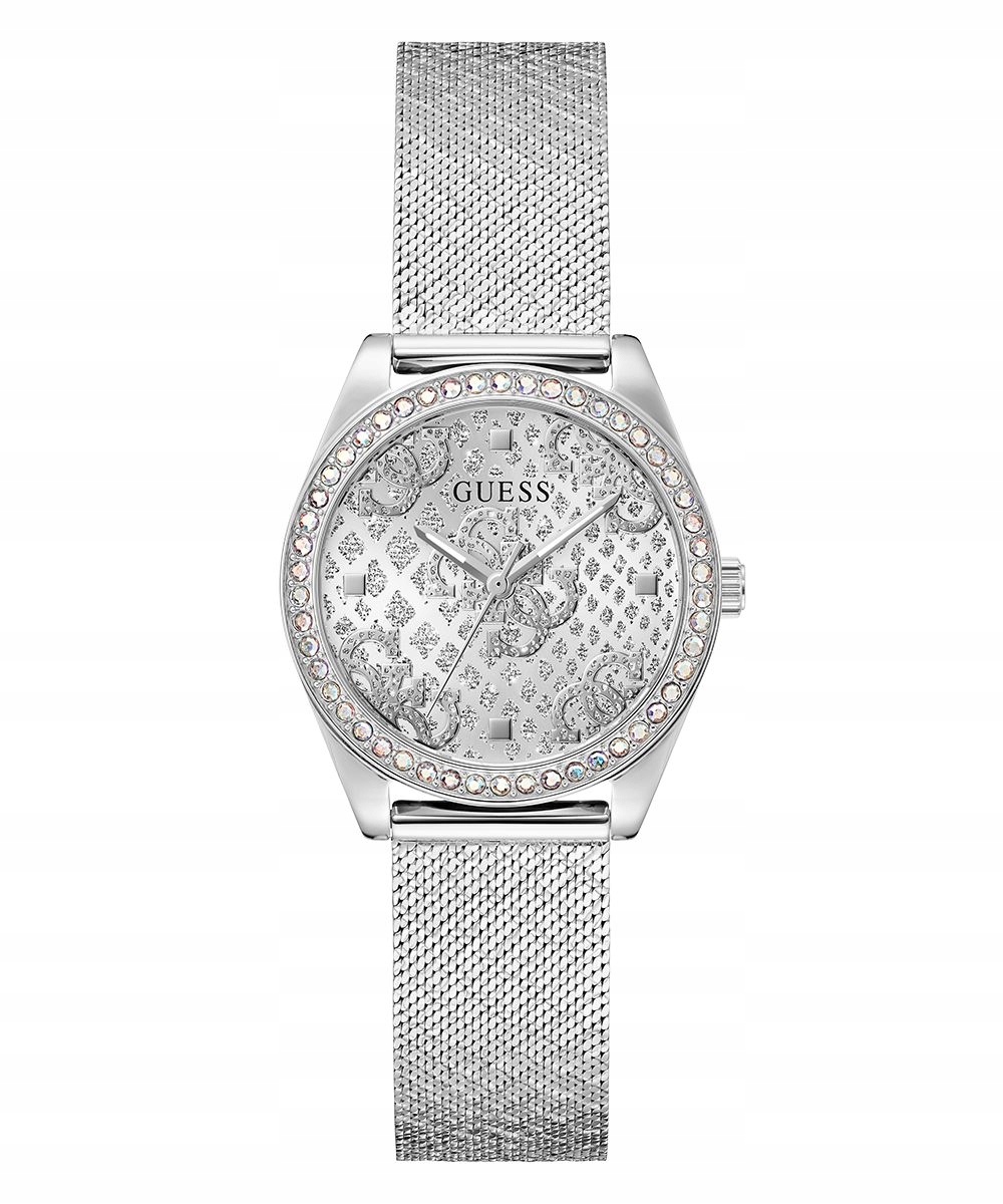 Guess Boa dámské stříbrné hodinky s lesklým ciferníkem GW0748L1