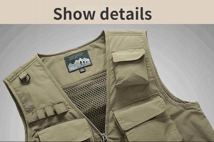 Multi Pocket Men's Vest Outdoor Tactical Hunting S Wzór dominujący orientalny