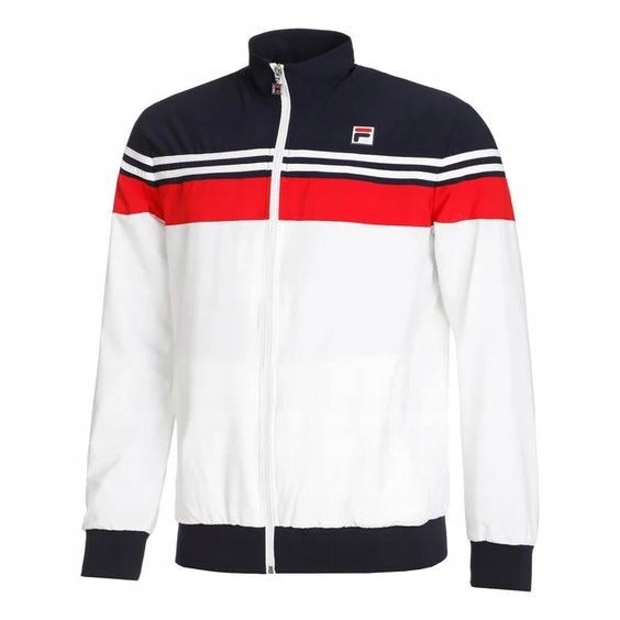 Pánská mikina Fila Jacket Bruno white/fila red XL