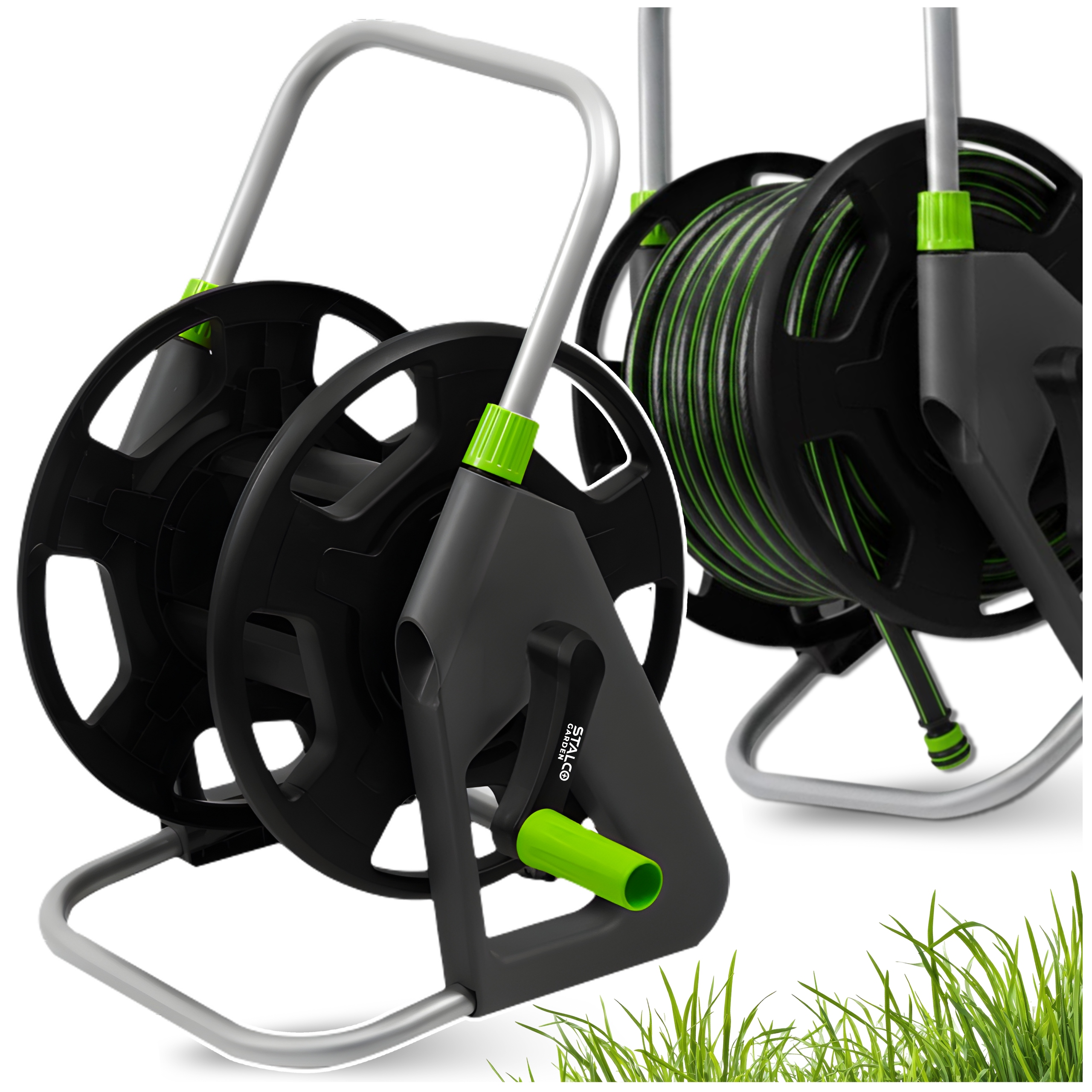 Zwijacz Do Węża Ogrodowego Metalowy Stojak Bęben Przenośny Stalco Garden