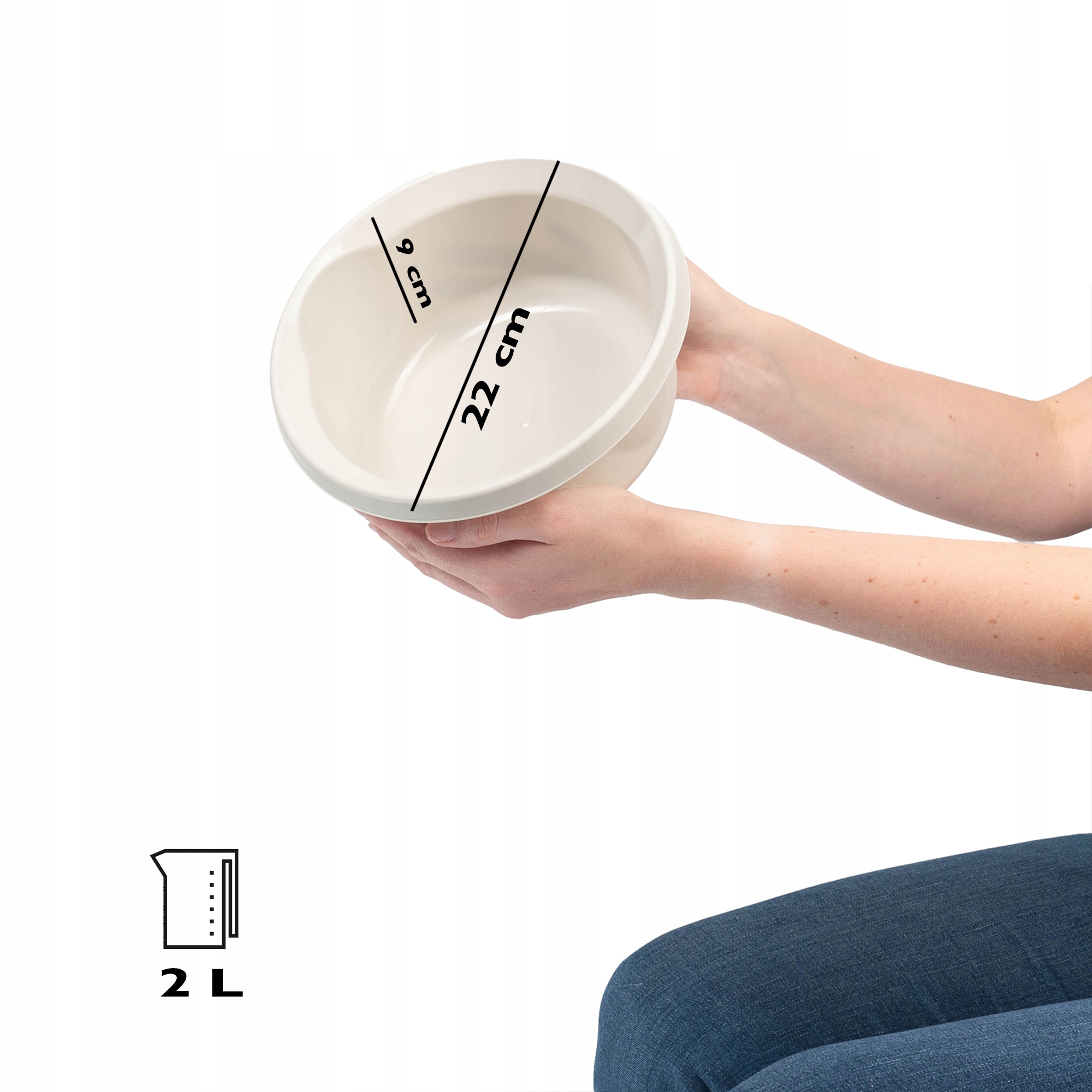 MISKA PLASTIKOWA 2L MIEDNICA OKRĄGŁA BIAŁA Kod producenta K9424