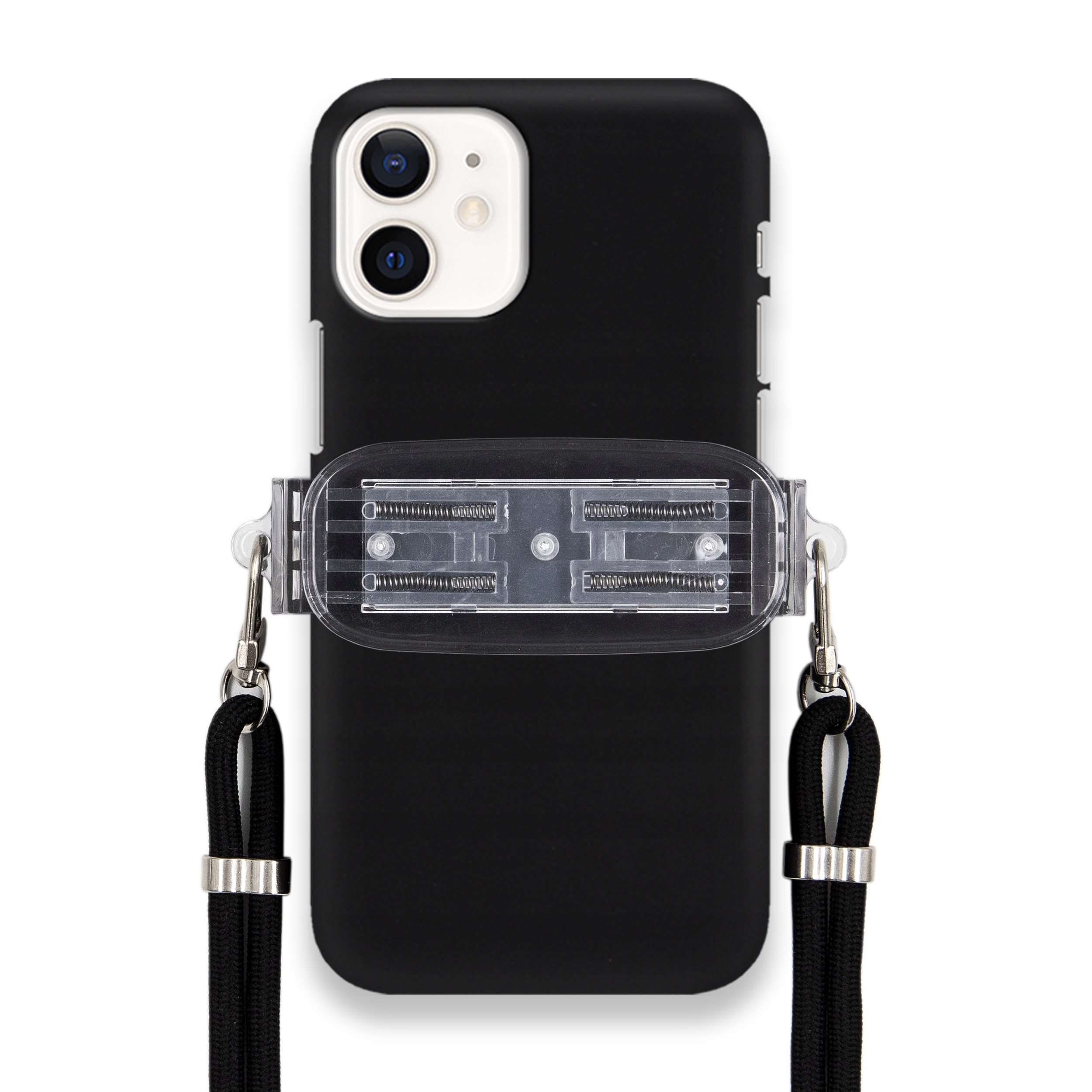 Pouzdro Pro Iphone 12 Mini Smooth Černé Pouzdro Univerzální Držák Černá Šňůrka
