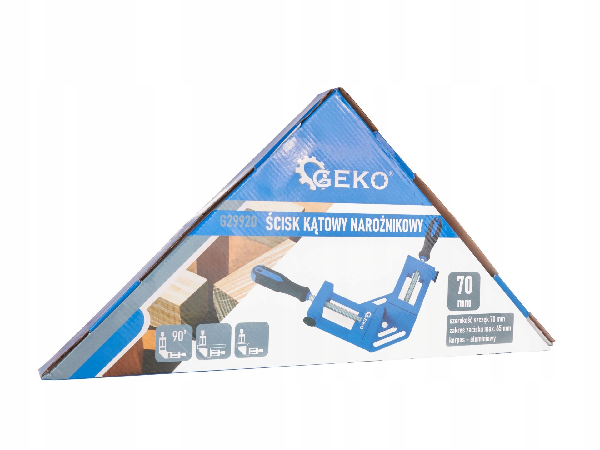 Ścisk kątowy narożnikowy 70mm imadło GEKO Marka Geko