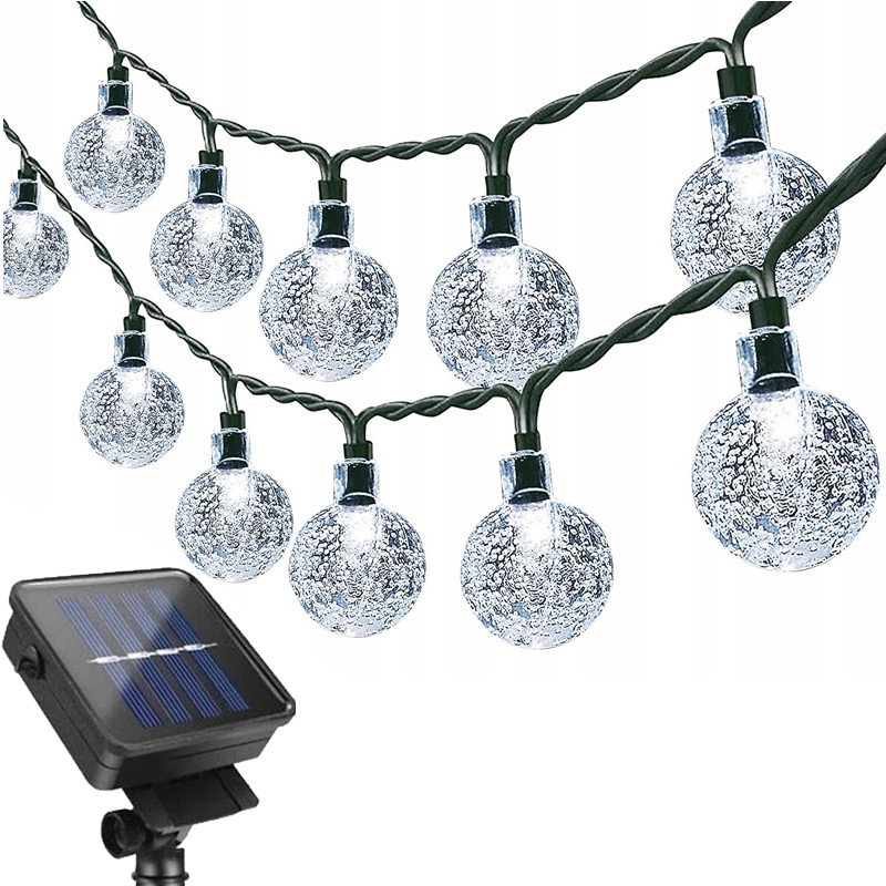 

Girlanda Świetlna Lampki Solarne Kule 50 Led 9M