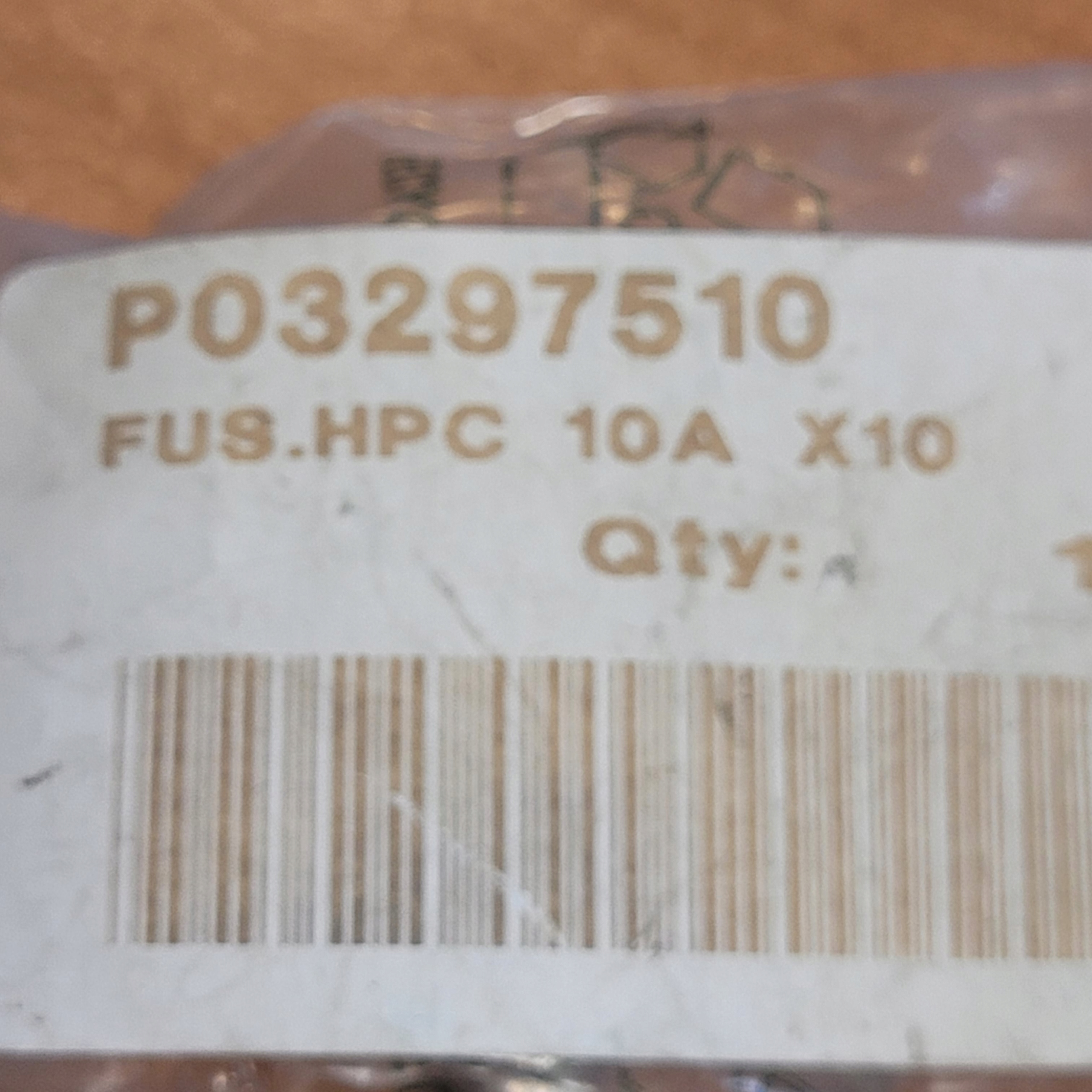 Wkładka bezpiecznikowa cylindryczna FUS.HPC 10A Producent Inna