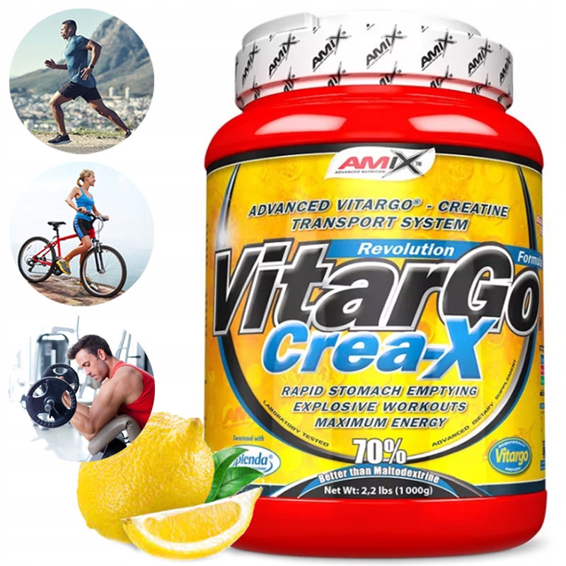 Vitargo 1 kg sacharidy kreatin monohydrát příchuť pomeranč carbo