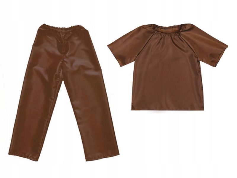 KOMPLET TANECZNY BLUZKA SPODNIE BRĄZOWY 98-110