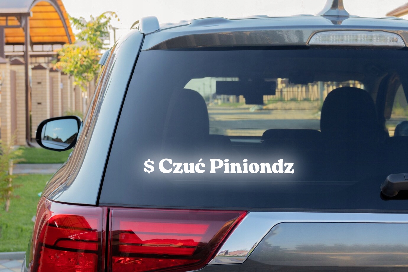 $ CZUĆ PINIONDZ - Naklejka na samochód na auto - ODBLASKOWA Producent Inny