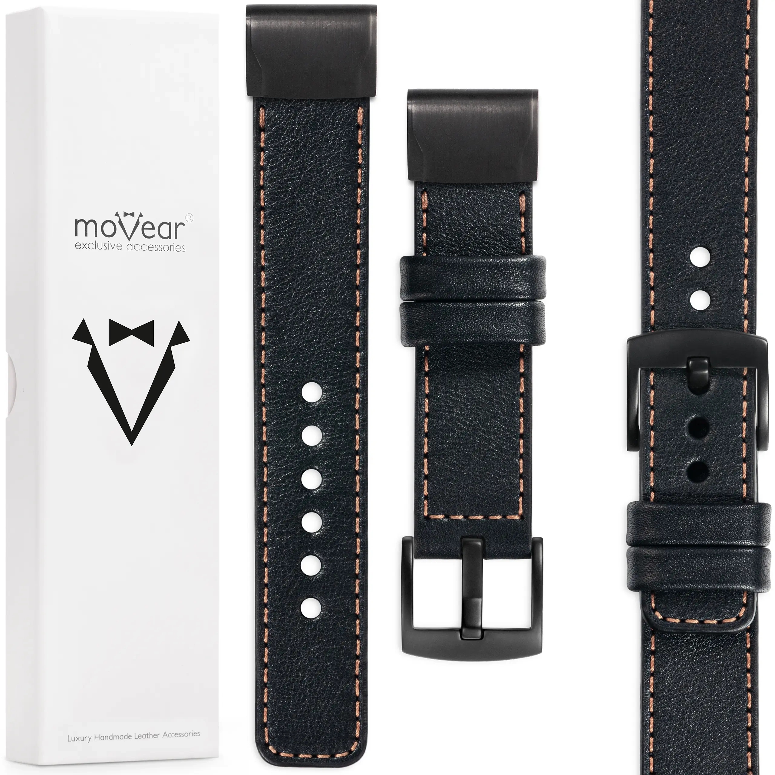 Pásek pro Garmin Fenix 8 7 6 5 Epix kožený QuickFit 22 mm exkluzivní