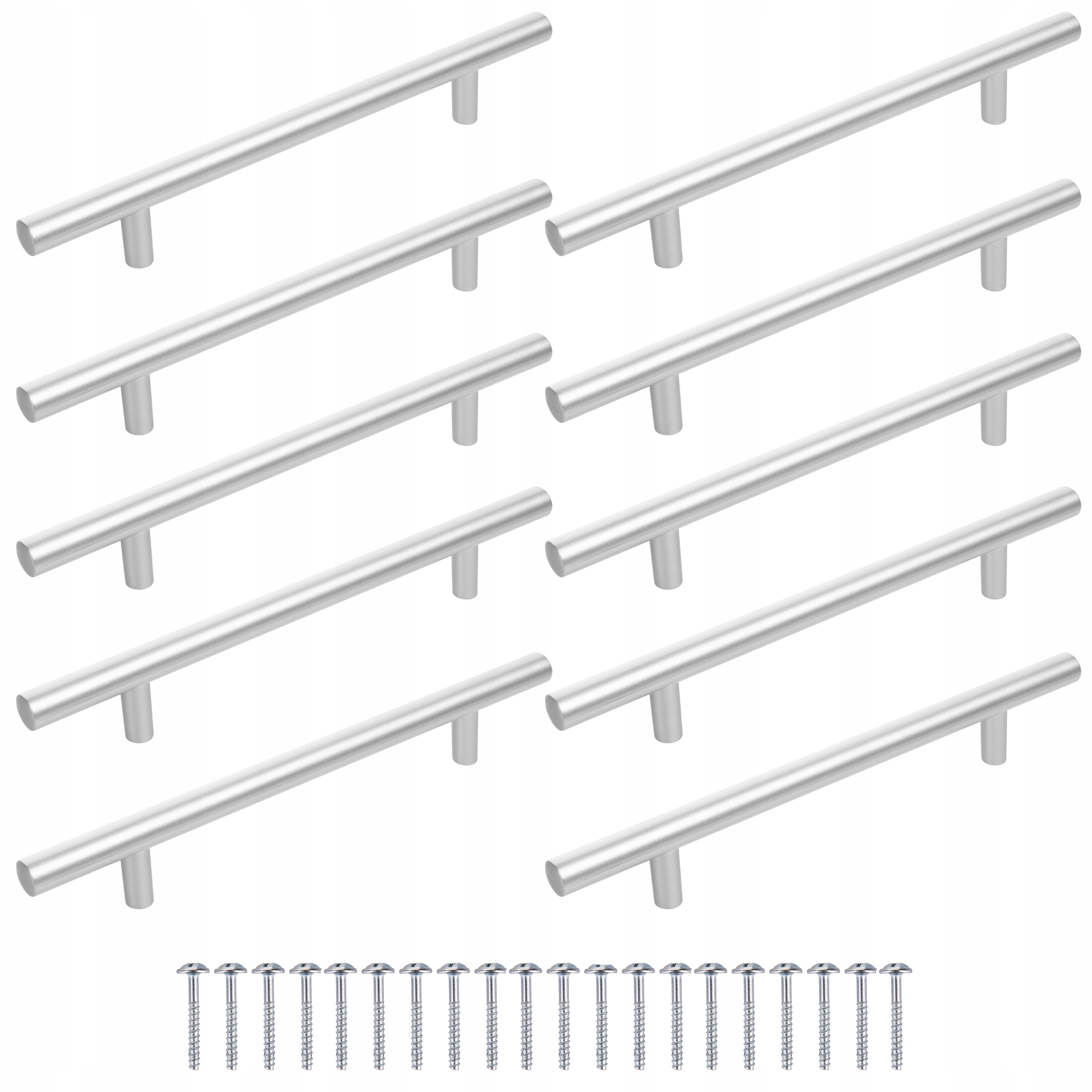 

10szt Uchwyt meblowy reling Srebrny 200/128 wkręty