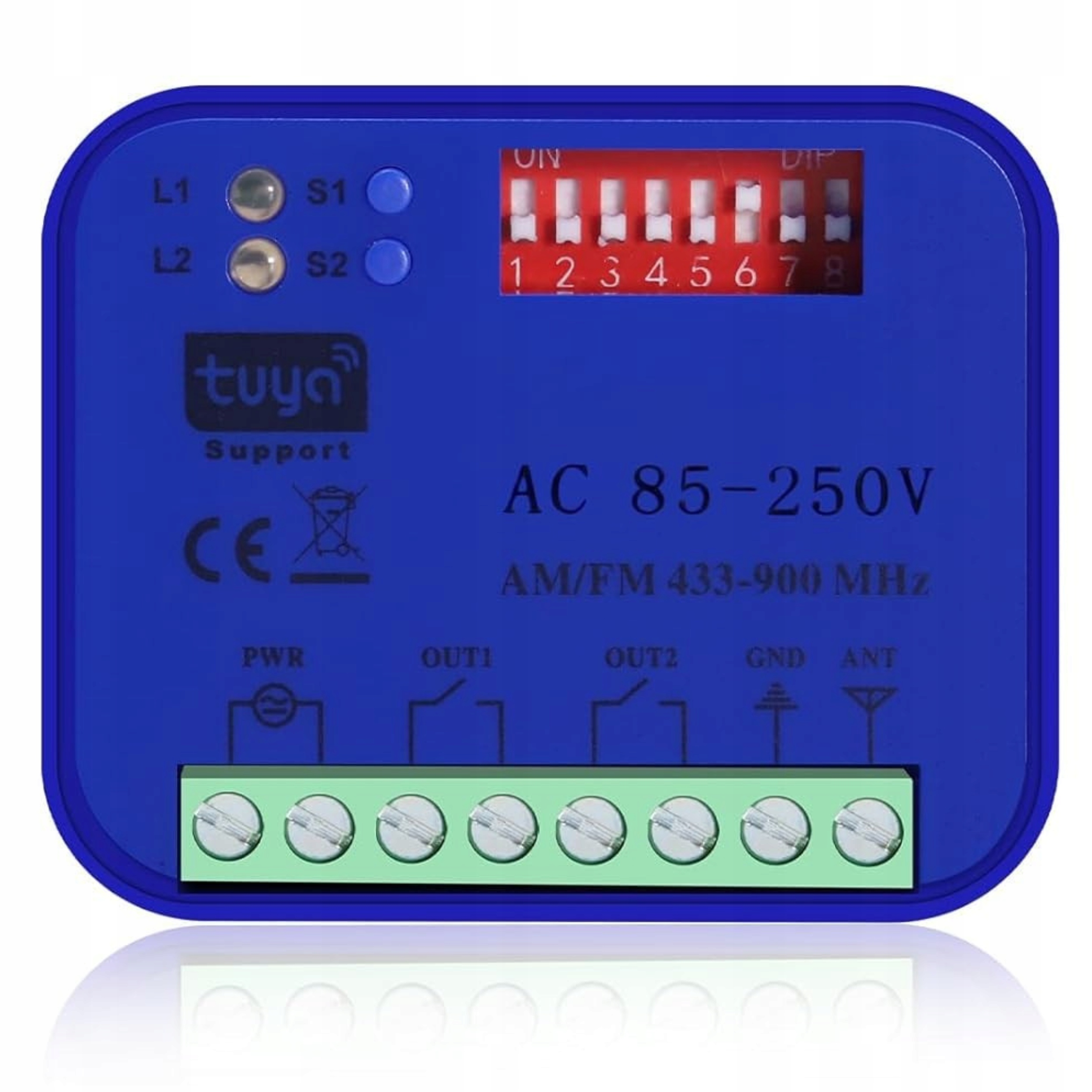 Univerzální Radiopřijímač Pro Bránu Tuya WiFi Rf 433-900 Mhz
