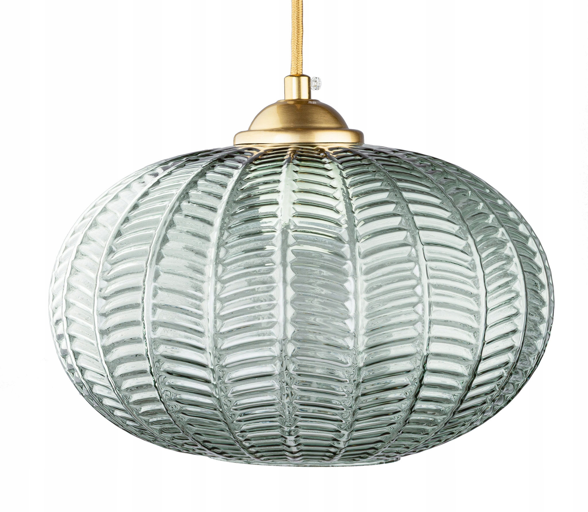 Lampa wisząca szklana złota szałwiowa Botanica