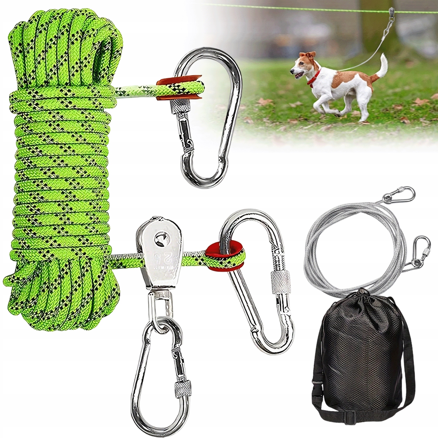 Levně Vodítko Pro Psa Na Dvůr A Park, Silné Reflexní Lano, Které Se Nezamotává