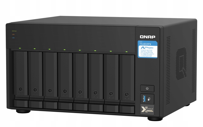 Qnap TS-832PX-4G 8-diskový Nas server, Arm, 4GB Ram, 2x 10GbE Sfp+, 2x 2