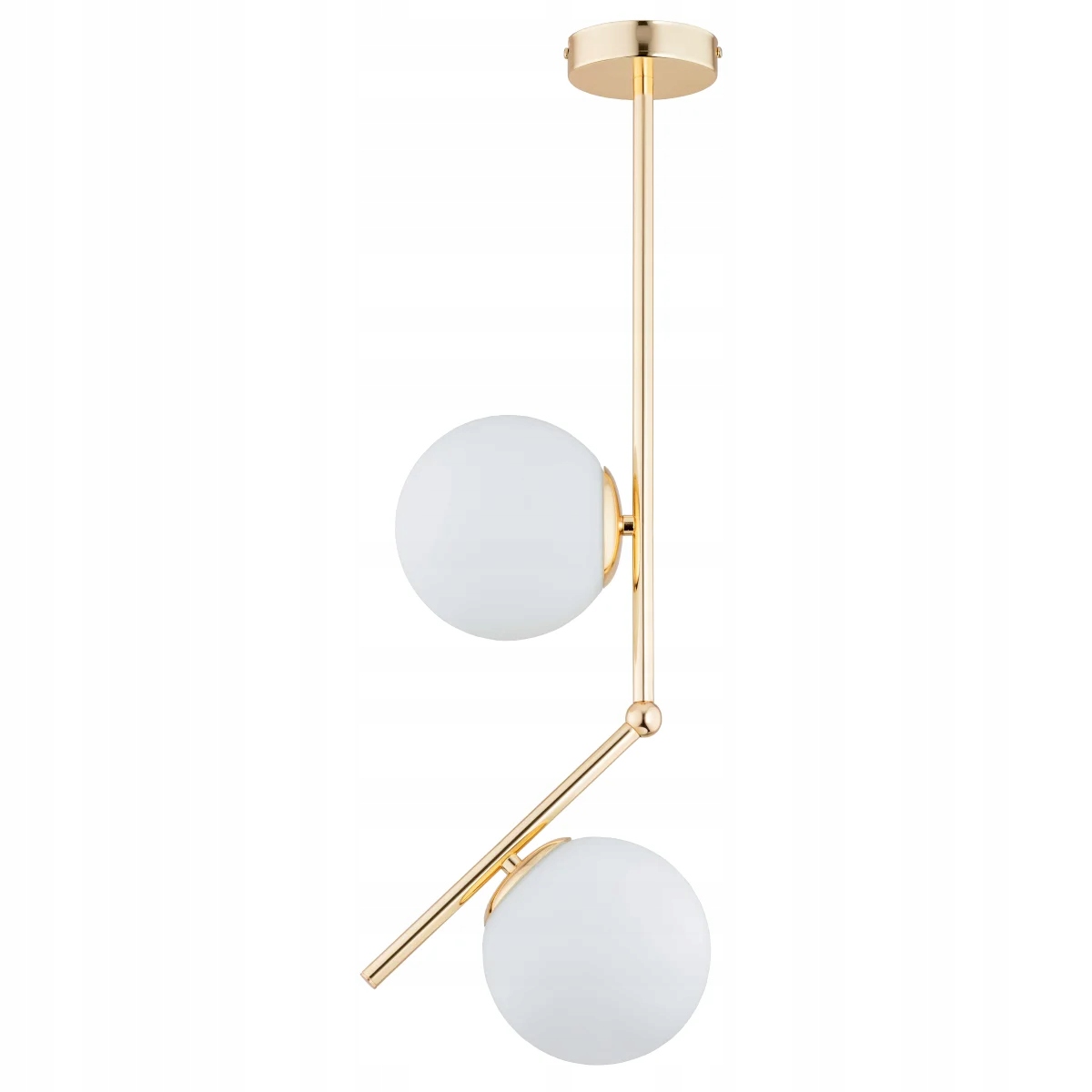 Závesná lampa zlatá, sklenené gule 2xE14 10W Liberty do obývačky Alfa