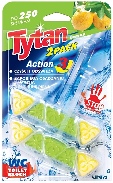 

Tytan Zawieszka Do Wc Action 3 Cytryna 2x40g