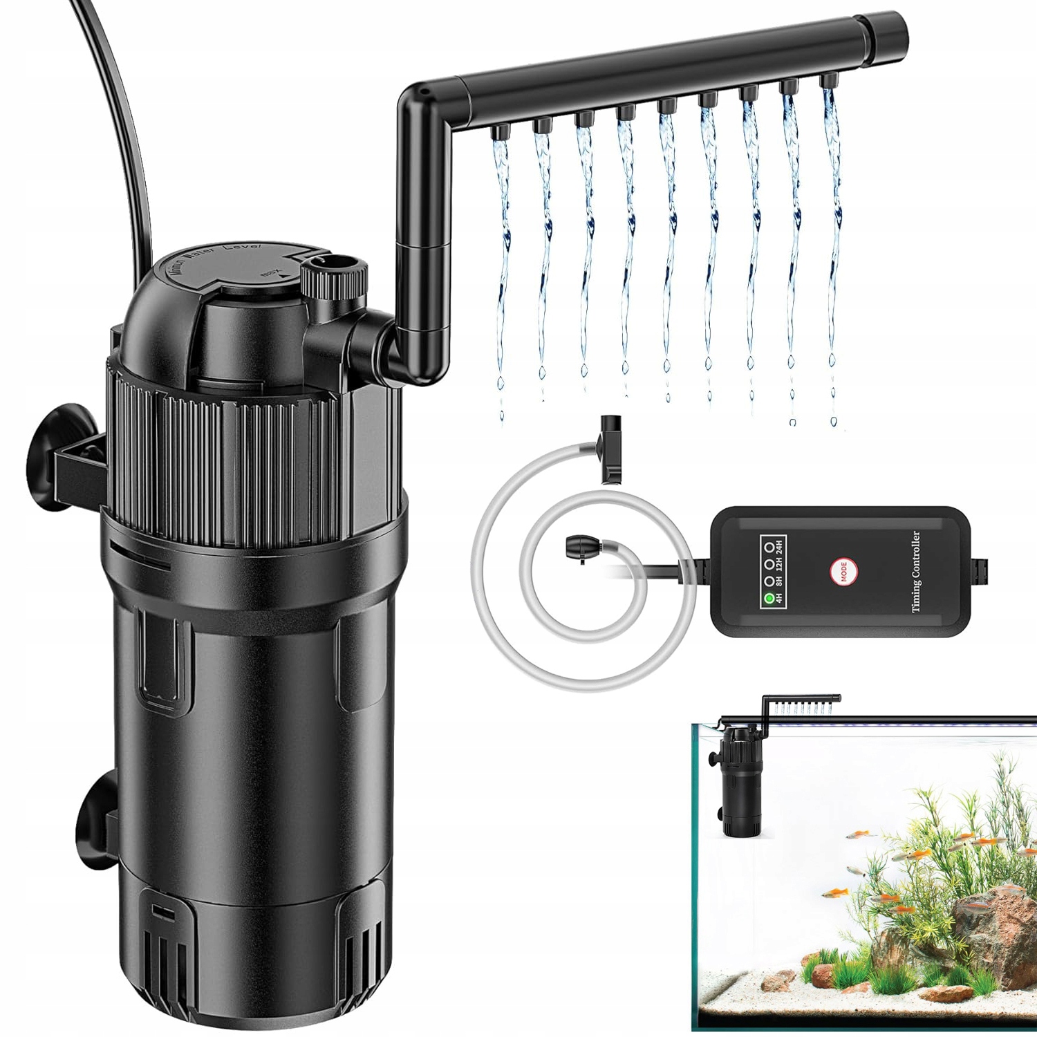 Levně Přenosný Vnitřní Filtr S Uv Čerpadlem Pro Akvárium, Regulace Průtoku Vody