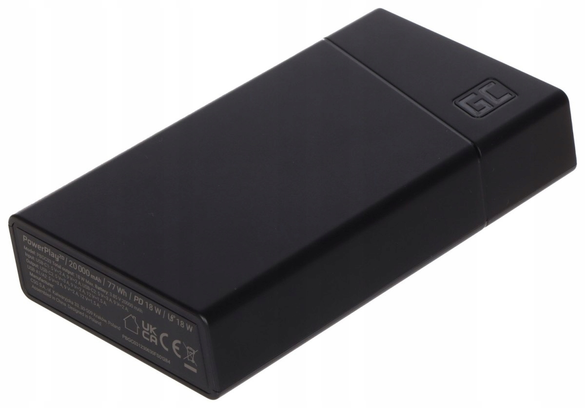 Powerbank POWERPLAY-20-GC 20000 mAh 18 W Green Cell