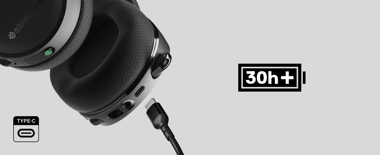 SŁUCHAWKI BEZPRZEWODOWE GAMINGOWE NAUSZNE STEELSERIES ARCTIS 7+ Kod producenta 61470