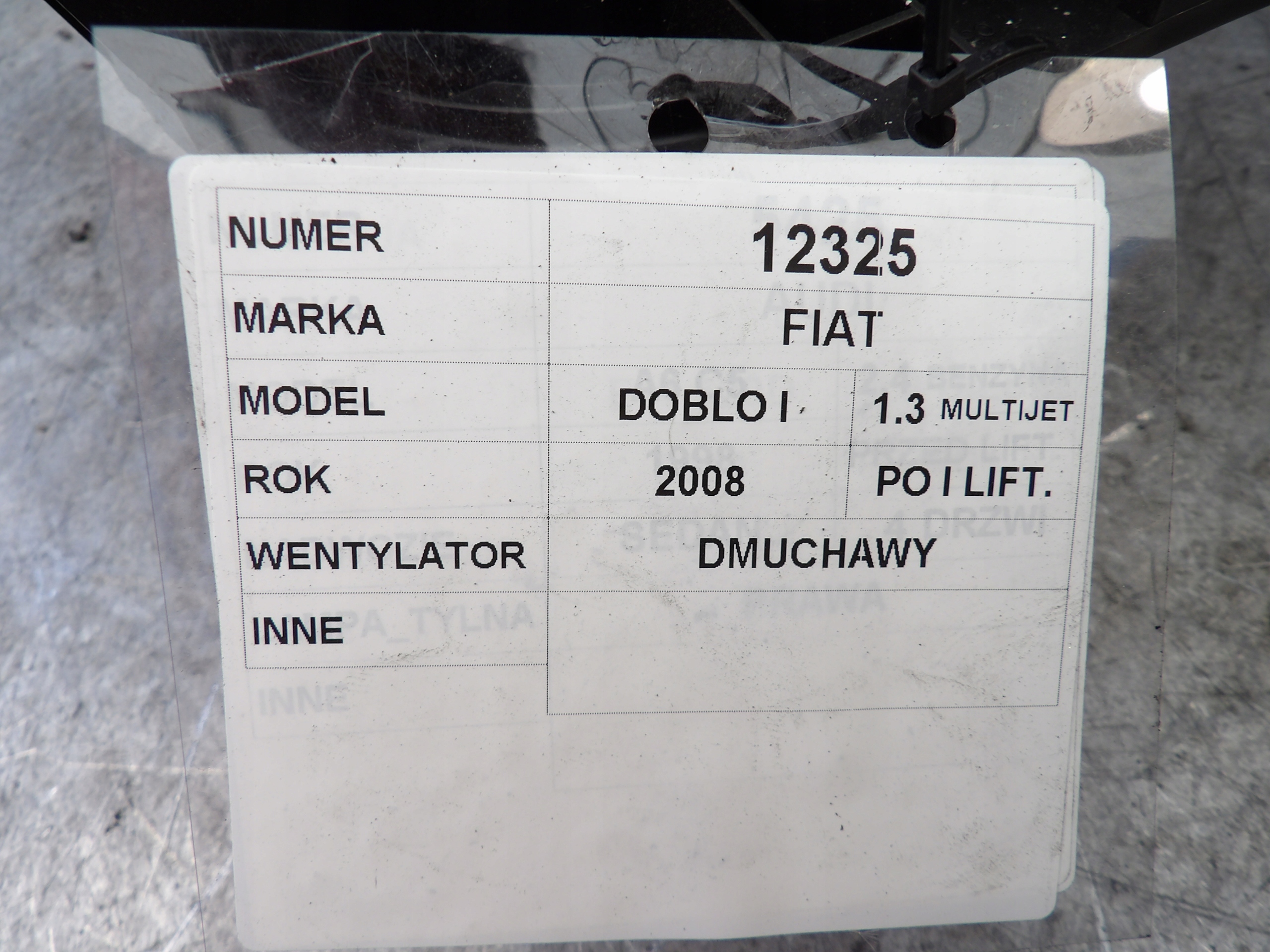 Fiat Doblo a ventilátor topení 1,3MJ