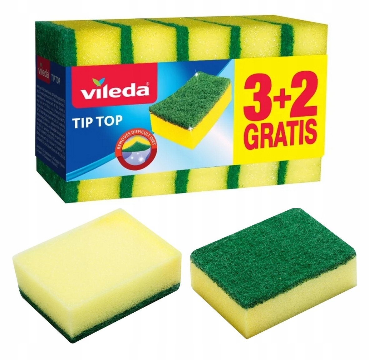 

Zmywak Vileda Tip-Top Gąbka Do Mycia Naczyń 5 Szt.