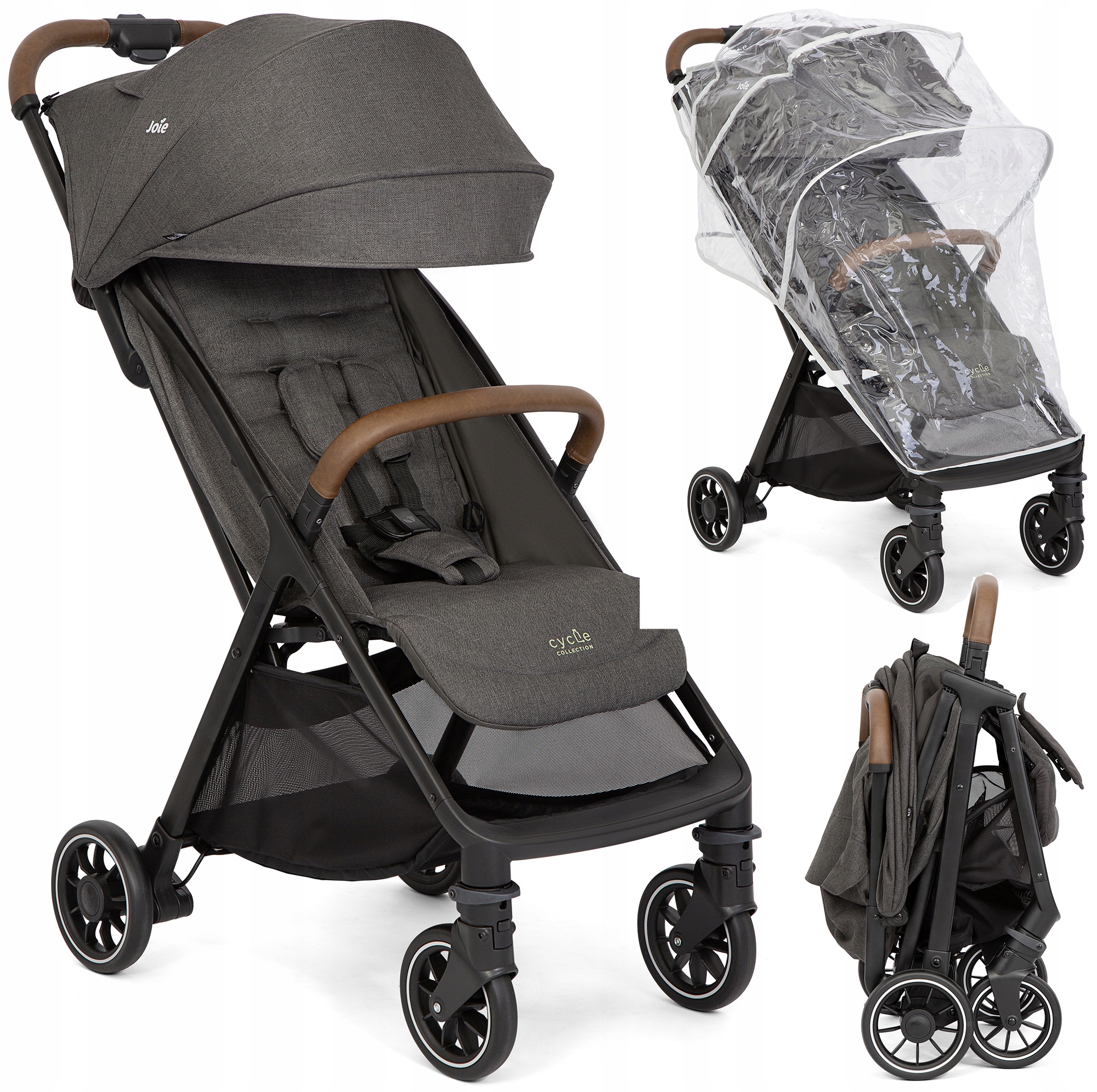 WÓZEK SPACEROWY JOIE SIGNATURE PACT PRO FOLIA kol. SHEEL GREY