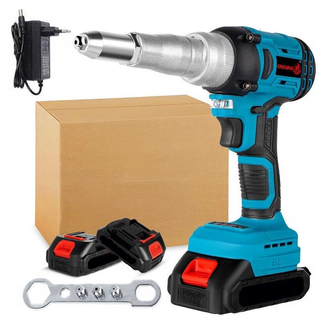 Elektrická Nýtovací Pistole 588 Nm S Vysokou Výkonností, Výkonná 2 Akumulátory