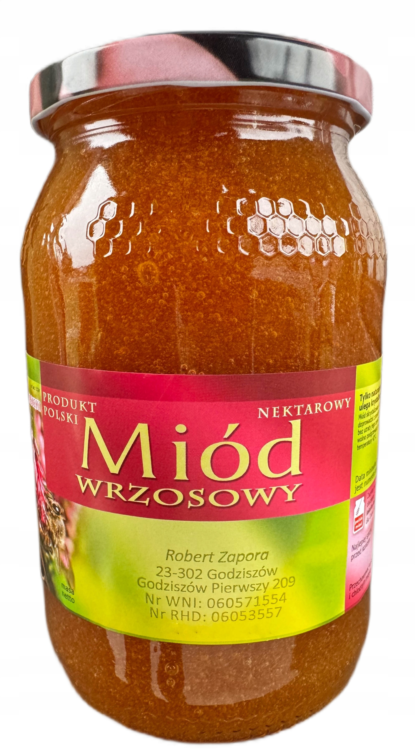 Vřesový med 1,2 Kg Přímo z vlastní včelnice Miodowe Ogrody