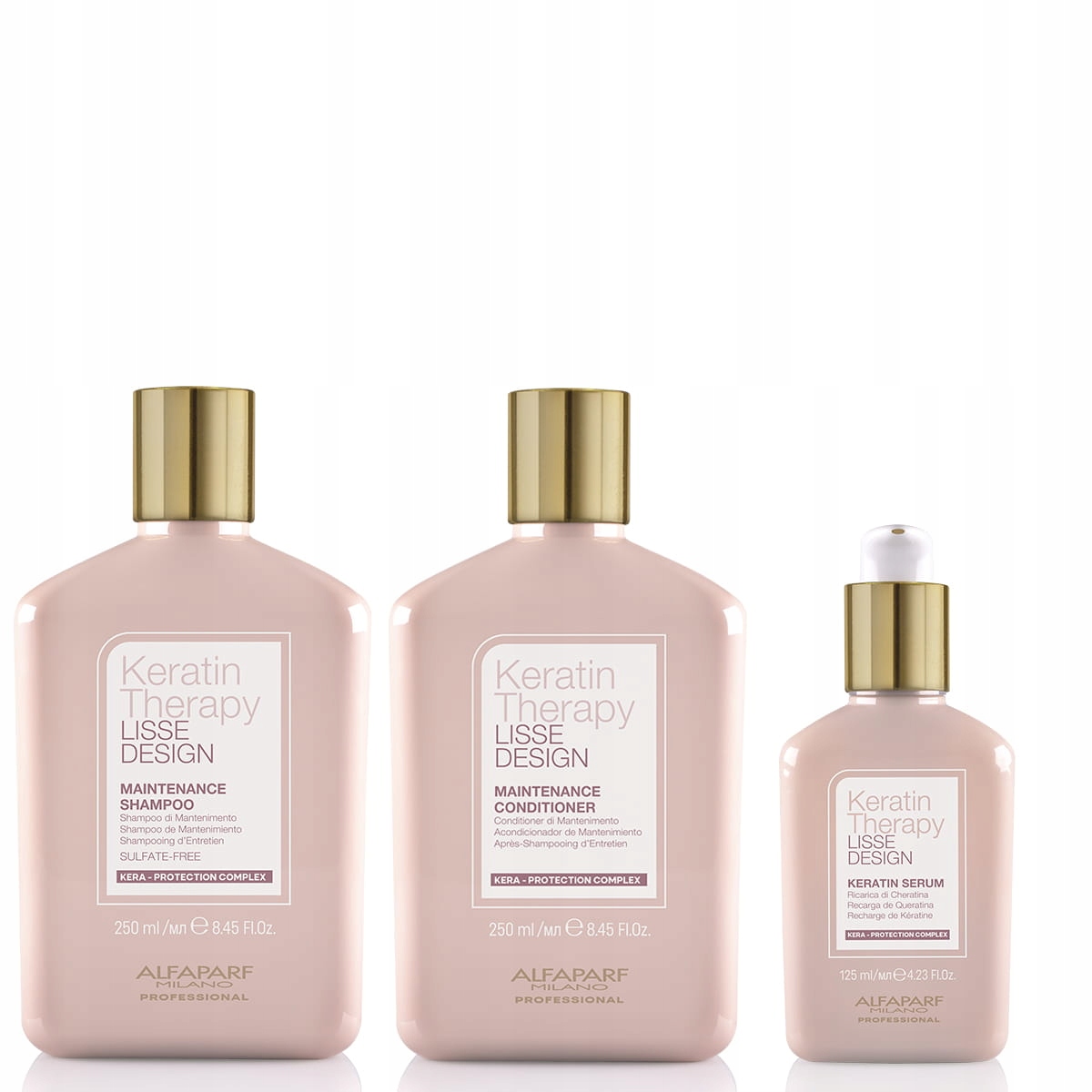 Alfaparf Keratin Therapy Lisse Design šampon kondicionér sérum vyhlazuje vlasy