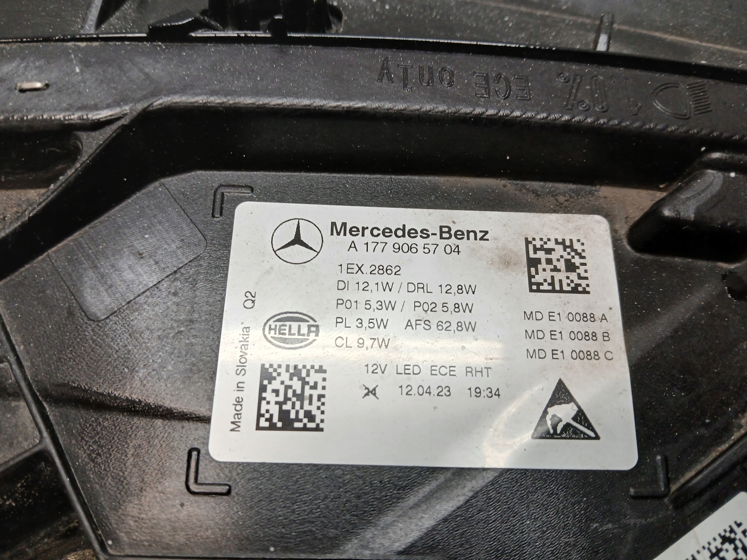 light front left MERCEDES A KLASA W177 LIFT FULL LED MULTIBEAM A1779065704
