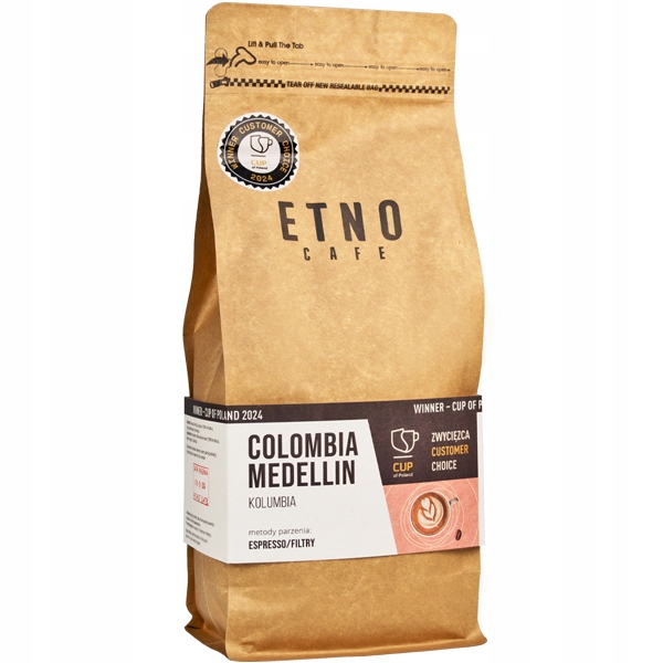 Kawa ziarnista Etno Cafe Colombia Medellin 1kg